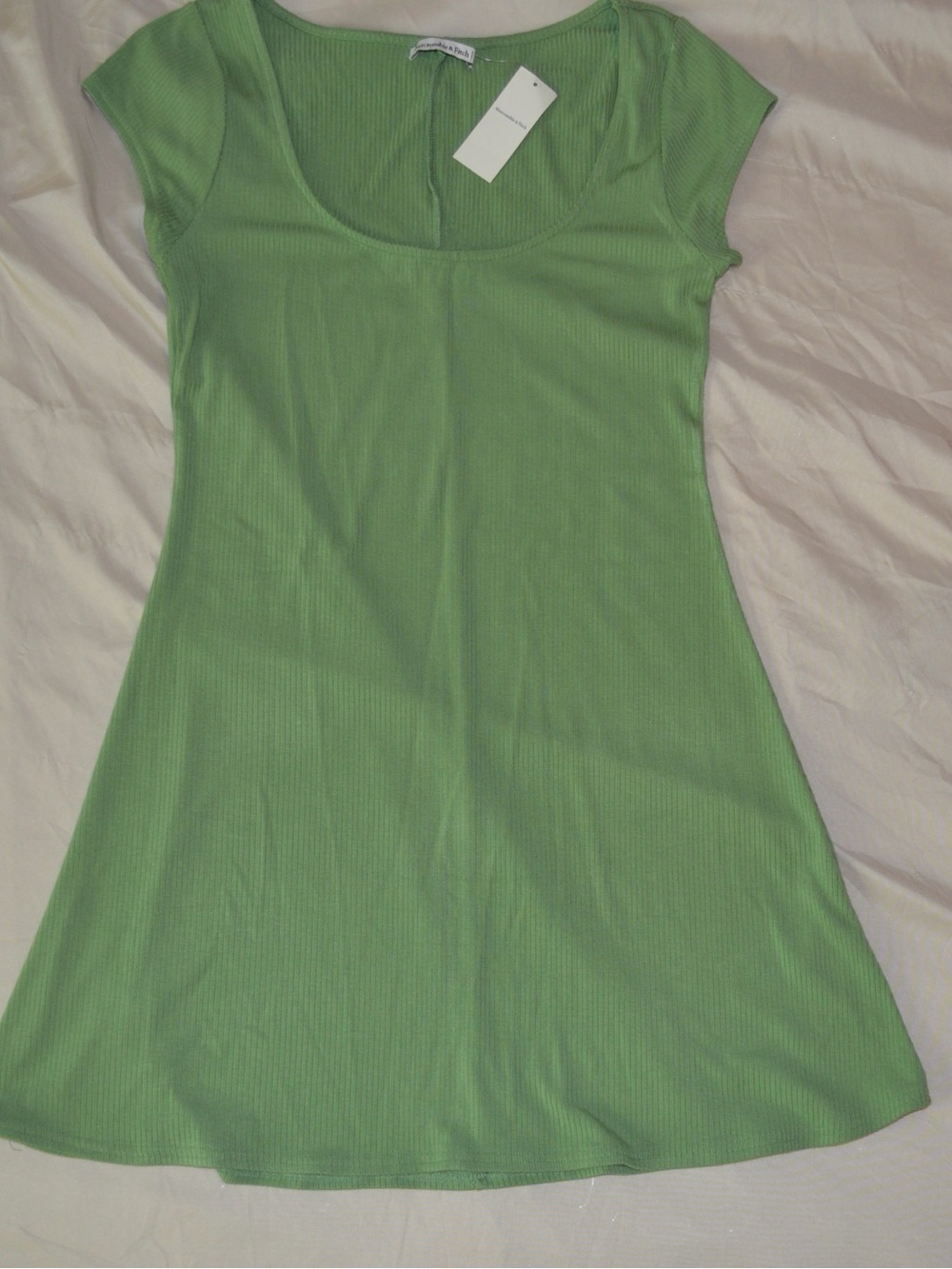 Abercrombie & Fitch Light Green Ribbed Scoop Neck Tunic